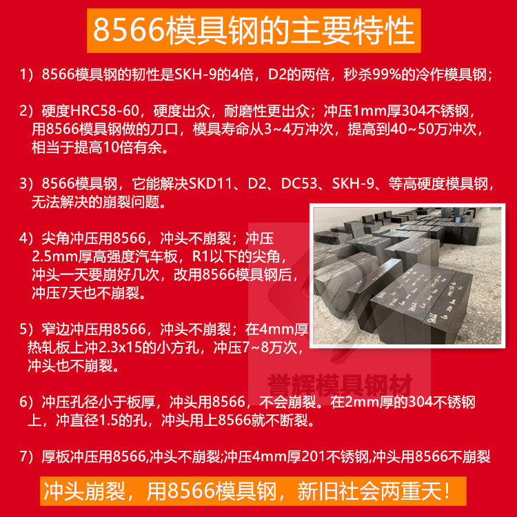 冲头崩裂性选用8566模具钢相当上了双保险201210